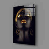 Gold Woman Glass Wall Art.